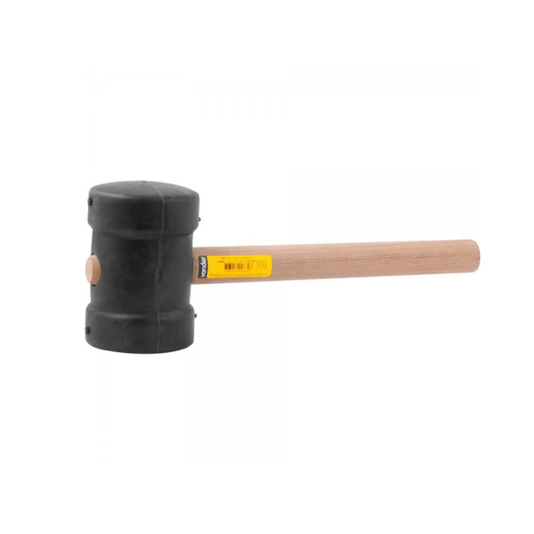 Martelo de Borracha com Cabo de Madeira 80mm Vonder