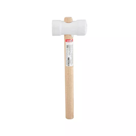 Martelo de Borracha Branco 40mm Cabo em Madeira