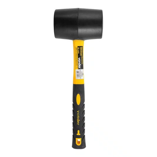 Martelo de Borracha Preto com Cabo de Fibra 70mm Vonder