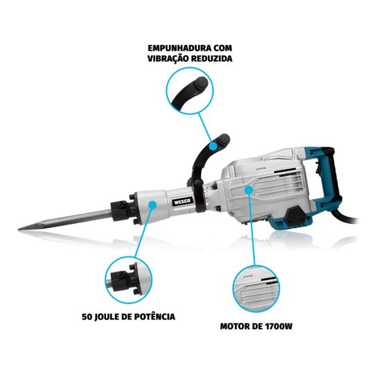 Martelo Demolidor 1700w 220v Ws3204k Wesco