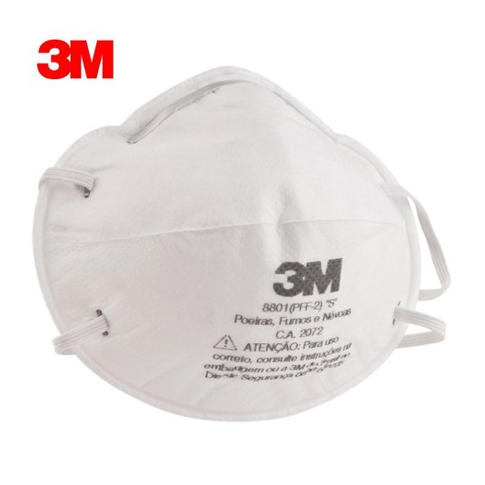 Mascara Respirador 3m 8801 Concha Pff2 Branca S/ Valvula
