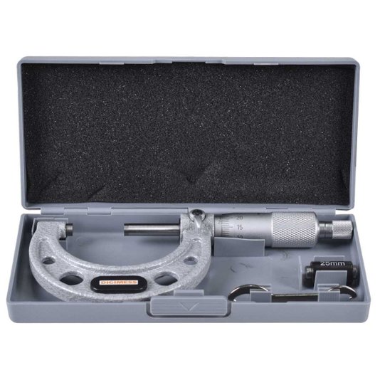 Micrometro Externo 0 a 25mm 0,01mm Digimess