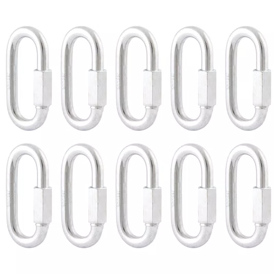 Mosquetão Oval Trava com Rosca 5/16 Polegadas Vonder 10 Und