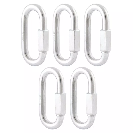 Mosquetão Oval Trava com Rosca 5/16 Polegadas Vonder - 5 Und