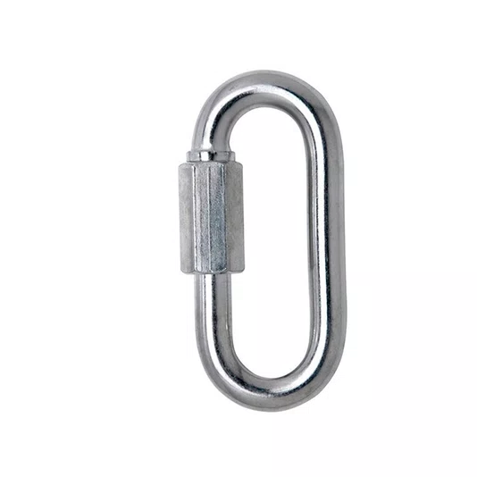 Mosquetão Oval Trava Roscada 4mm - Carbografite