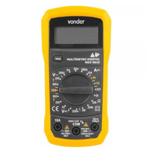 Multimetro Digital Mdv 0610 Visor Lcd Grande Vonder