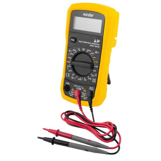 Multimetro Digital Mdv 0610 Visor Lcd Grande Vonder