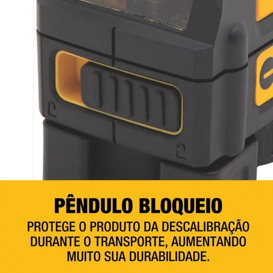 Nível a Laser 2 Linhas Verdes Cruzadas 30m com Prumo Dewalt