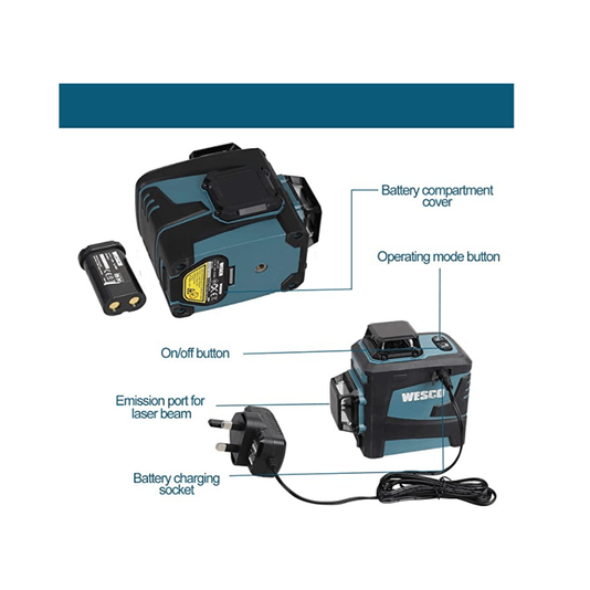 Nivel a Laser 8 Linhas Ws8913k Wesco