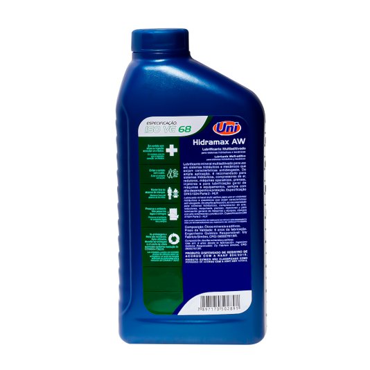 Oleo Hidráulico 68 Lubrificante Aw68 Hidramax 1 Litro