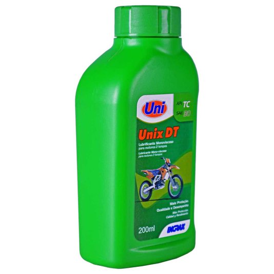 Oleo para Motor 2 Tempos 200 Ml Unix Dt Sae 30 Ingrax