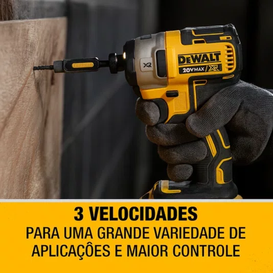 Parafusadeira Impacto 20v 1/4 Dcf860b Com 2 Baterias Dewalt