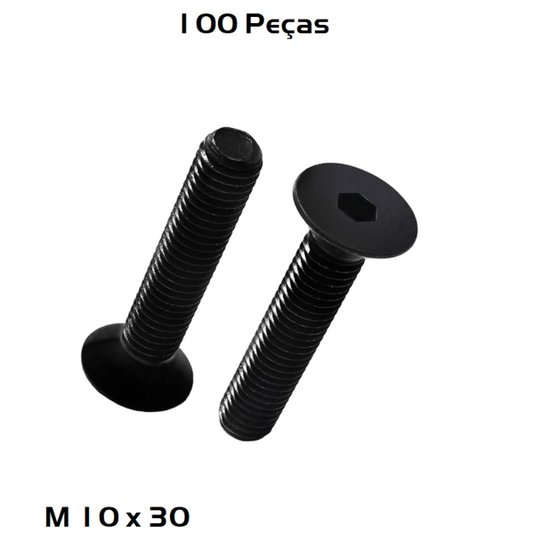 Parafuso Allen M 10 x 30 Cabeça Chata 100 Unidade