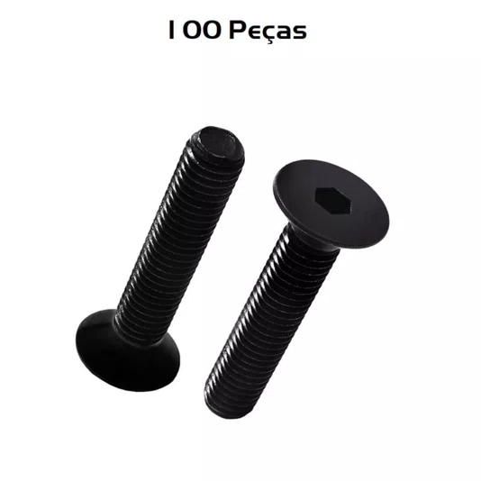 Parafuso Allen M 10 X 40 Cabeça Chata - 100 Unidades