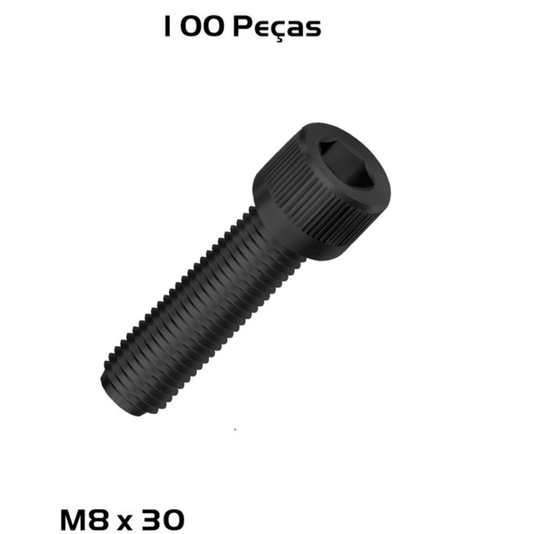 Parafuso Allen M8 x 30 Cabeça Cilindrica RI 100 Unidade
