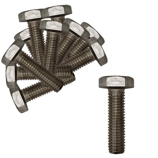 Parafuso Sextavado 3/8 X 1/2 Inox 16 Unc Rosca Inteira 100Un