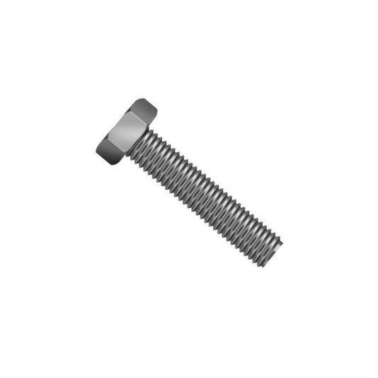 Parafuso Sextavado M5X30 Rosca Inteira Zincado Branco 100Und