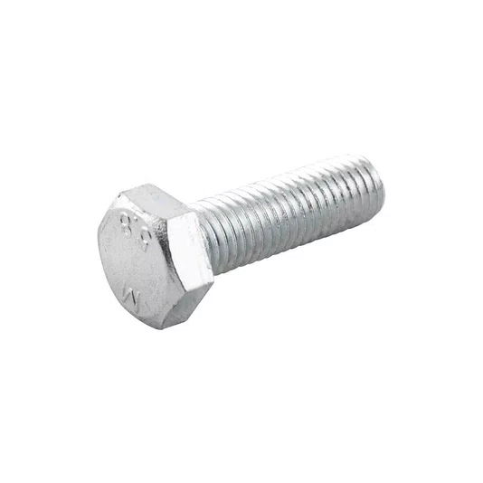 Parafuso Sextavado M8 X 35 Rosca Inteira Zincado Branco