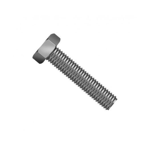 Parafuso Sextavado M8 X 50 Rosca Inteira Zincado Branco