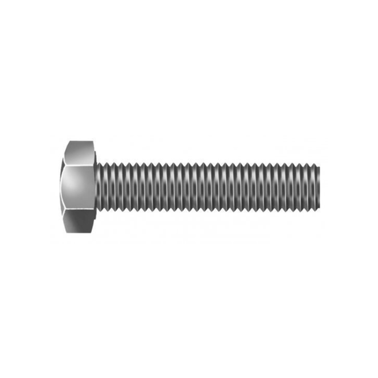 Parafuso Sextavado M8 X 50 Rosca Inteira Zincado Branco