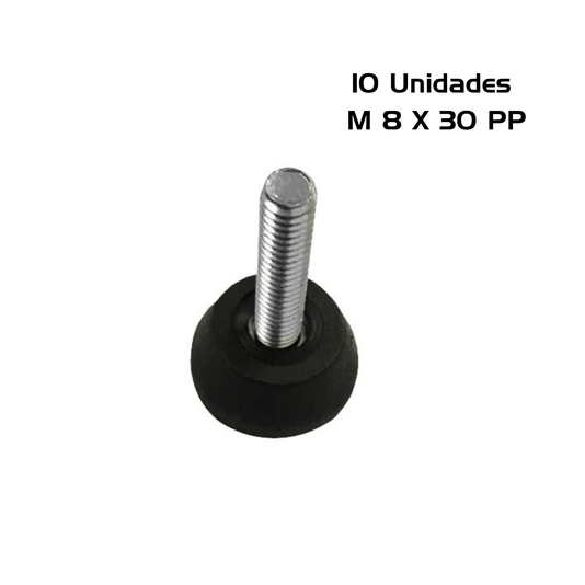 Pé Nivelador 4013 M 8 X 30 PP 10 Unidade