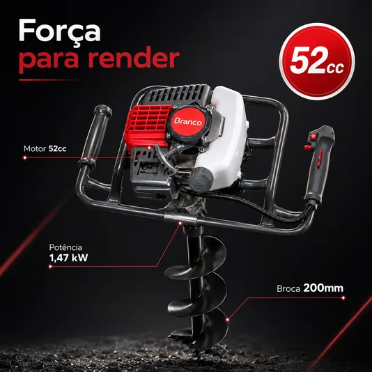 Perfurador de Solo com Broca 200mm 2 Cv Bps52 Branco