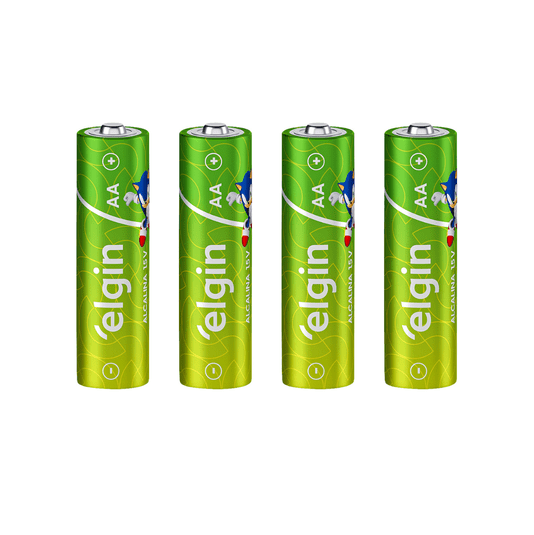 Pilha Aa Alcalina 1,5v com 4 Unidades Elgin