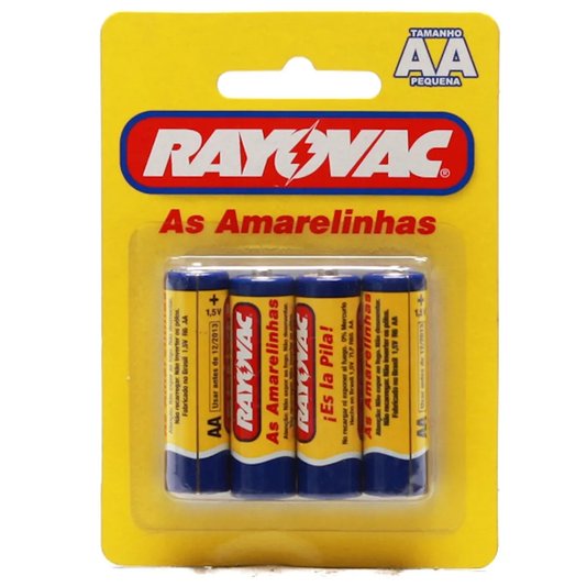 Pilha Aa Amarelinha com 4 Unidades - Rayovac