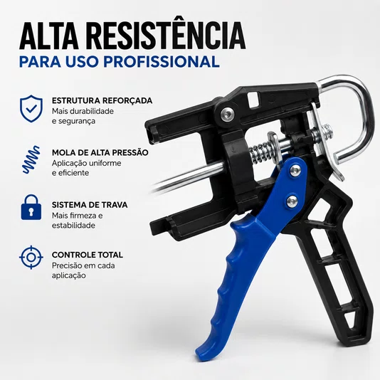 Pistola Aplicador de Silicone Vedação Selante Cartucho