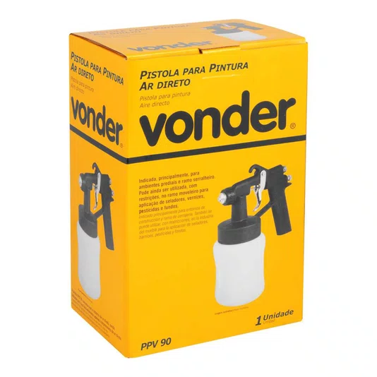 Pistola para Pintura Caneca Plástica Ar Direto Ppv 90 Vonder