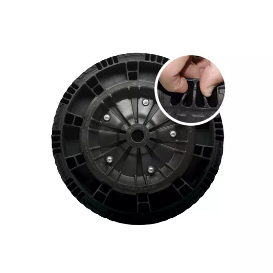 Pneu Maciço Flexível 320mm com Rolamento Eixo 1 Pol. Fb