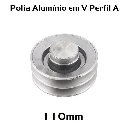 Polia Aluminio 110mm 2 Canais Perfil a 110a2