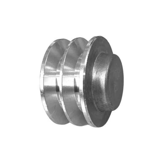 Polia Aluminio 70mm 2 Canal Perfil a 70a2