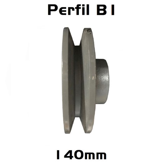 Polia Ferro Fundido 140mm C/ 1 Canal Perfil B 140b1