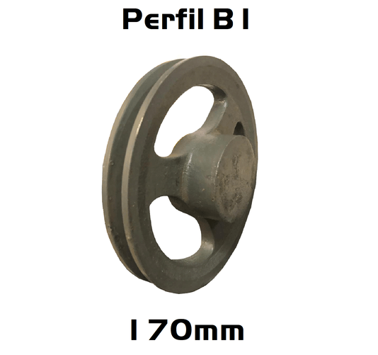 Polia Ferro Fundido 170mm C/ 1 Canal Perfil B 170b1