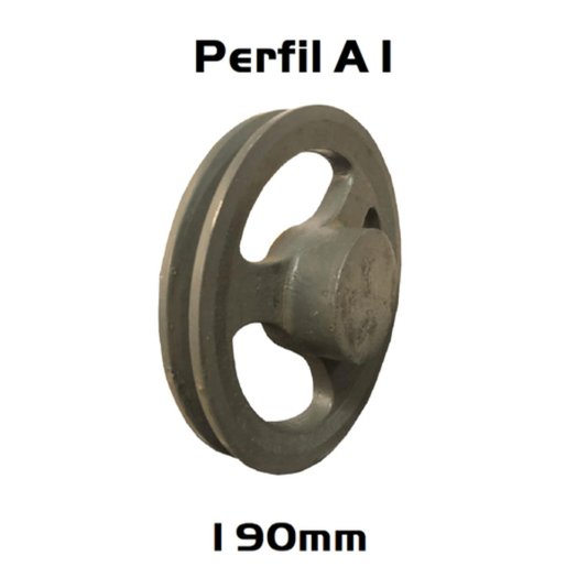 Polia Ferro Fundido 190mm C/ 1 Canal Perfil a 190a1