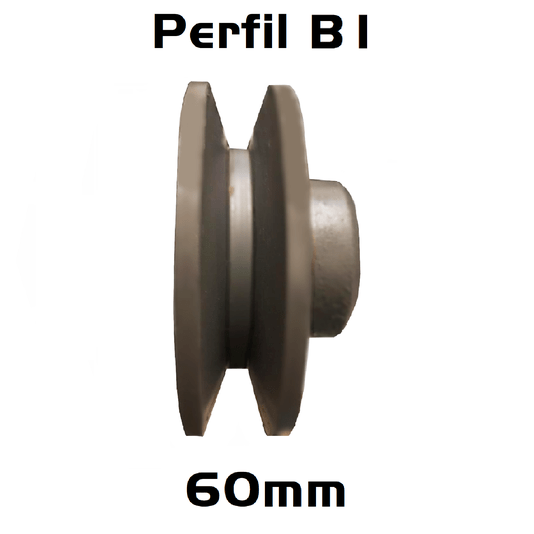 Polia Ferro Fundido 60mm C/ 1 Canal Perfil B 60b1