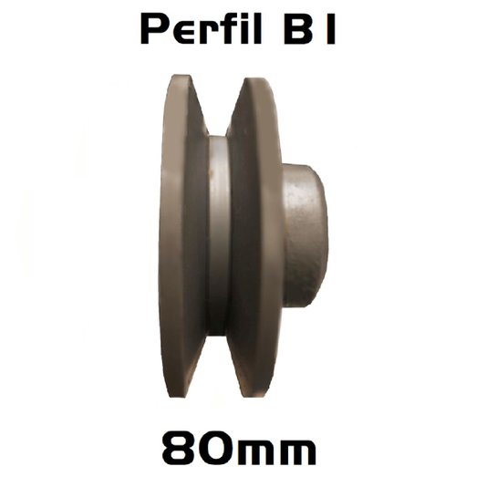 Polia Ferro Fundido 80mm C/ 1 Canal Perfil B 80b1