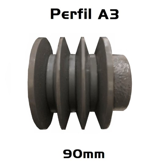 Polia Ferro Fundido 90mm C/ 3 Canais Perfil a 90a3