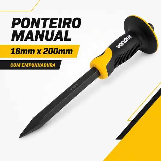 Ponteiro Manual com Empunhadura 16mm X 200mm Vonder