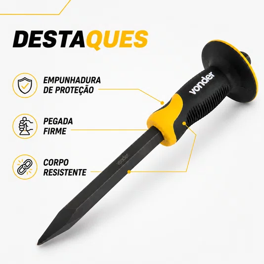 Ponteiro Manual com Empunhadura 16mm X 200mm Vonder