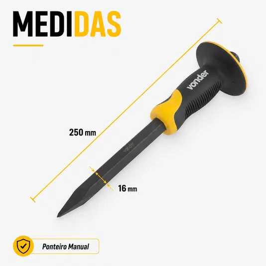 Ponteiro Manual com Empunhadura 16mm X 250mm Vonder