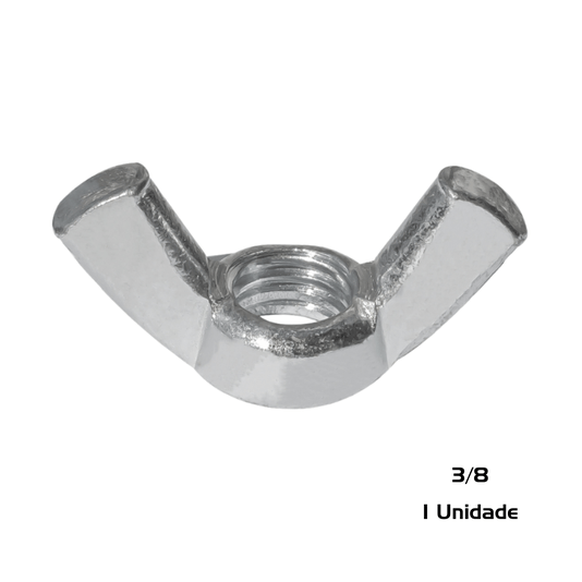 Porca Borboleta 3/8 Inox 16 Unc Polegadas