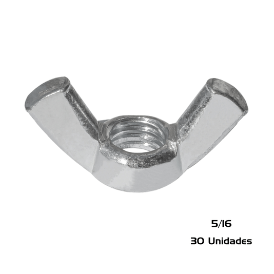 Porca Borboleta 5/16 Inox 18 Unc Polegadas 30 Unidade