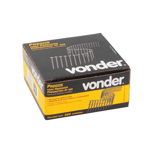 Prego para Pregador Pneumático Pp 550 300 Und 50mm Vonder