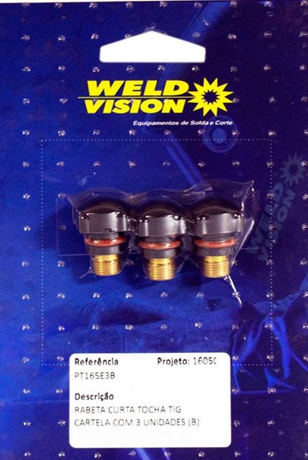 Rabeta Curta para Tocha Tig C/ 3 Un Weld Vision
