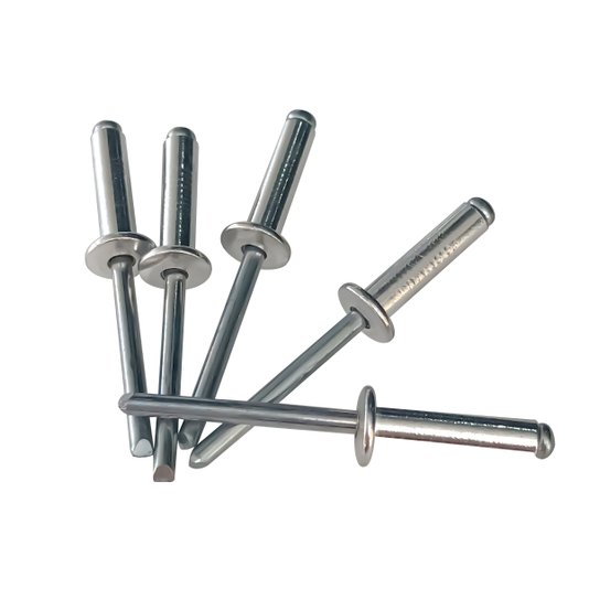 Rebite Repuxo 4,0 X 6 Aluminio Natural 100 Unidade