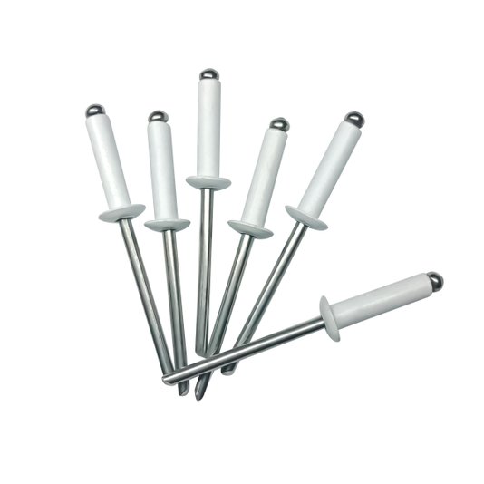 Rebite Repuxo Branco 3,2 X 12 Alumínio 100 Unidade