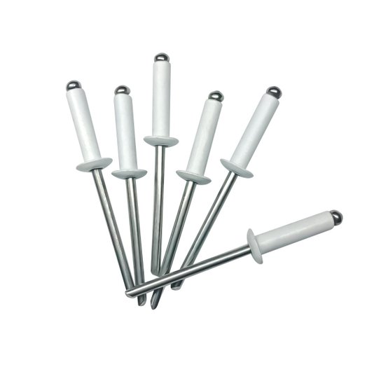 Rebite Repuxo Branco 3,2 X 12 Alumínio 500 Unidade