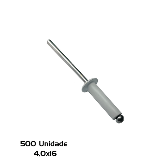 Rebite Repuxo Branco 4,0 X 16 Alumínio 500 Unidade